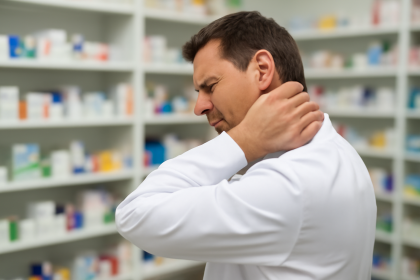 Gestion du stress en pharmacie : impact physique sur les épaules et la nuque